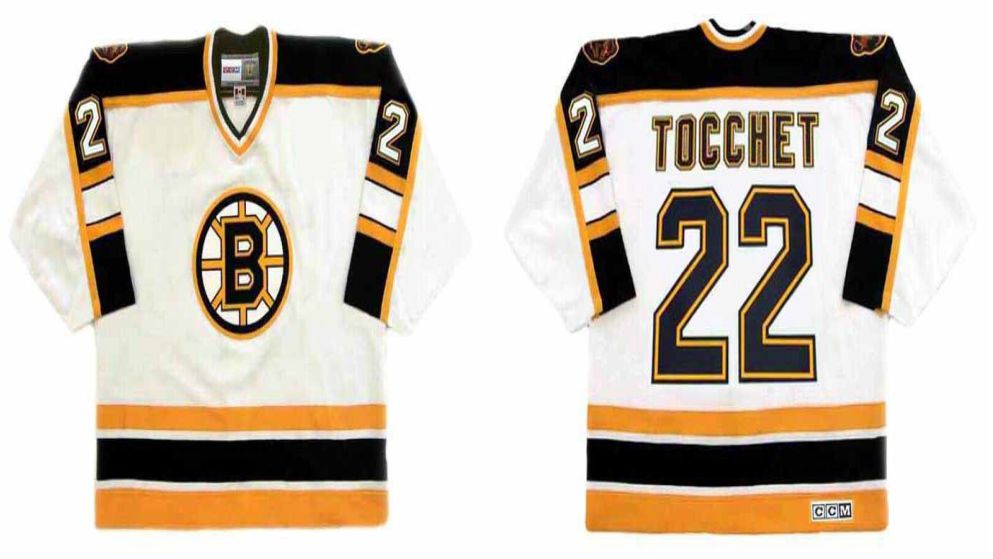 2019 Men Boston Bruins #22 Tocchet White CCM NHL jerseys